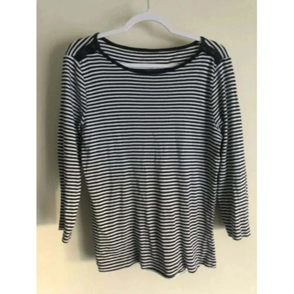 J.Crew Womens Perfect Fit Top Striped Size L